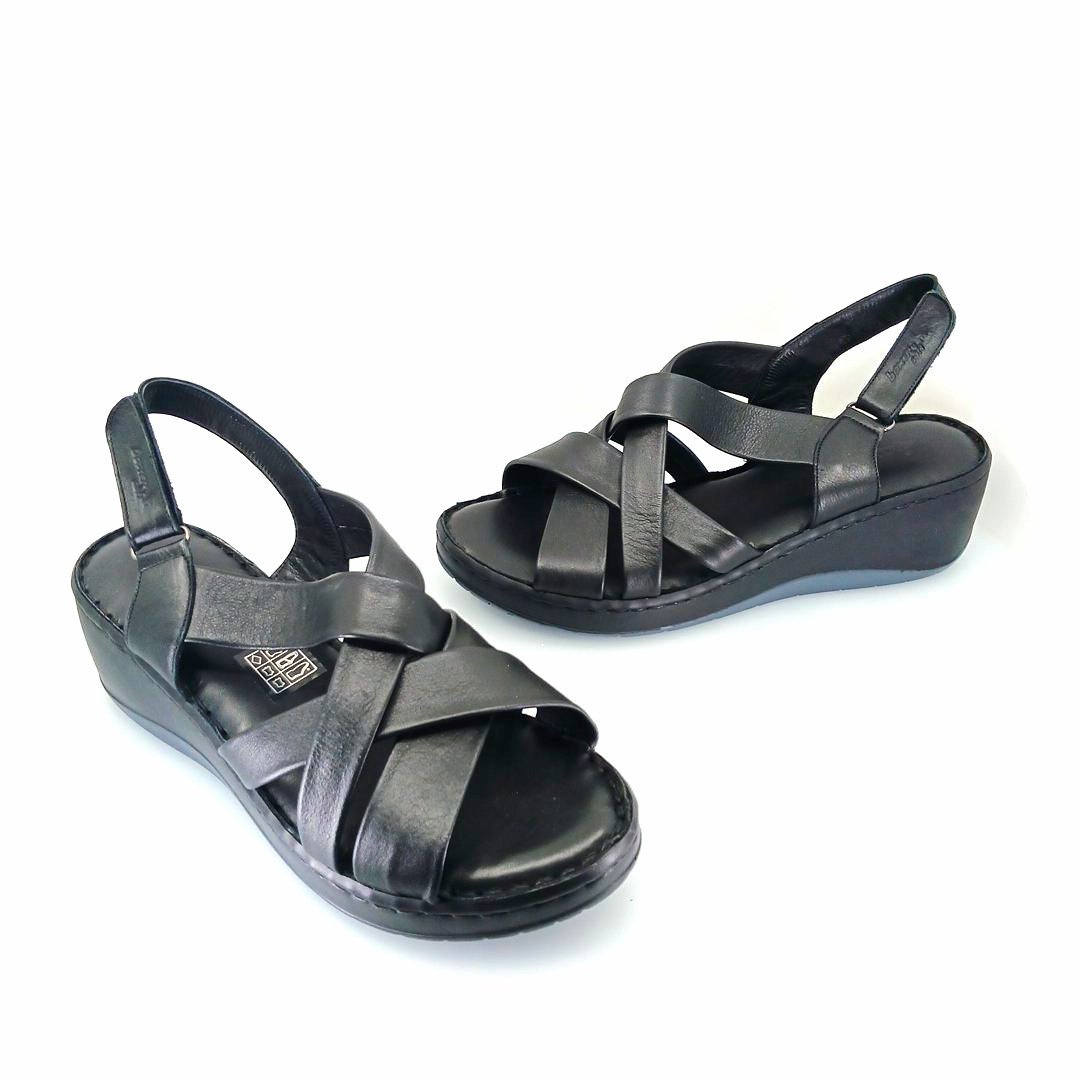 Boxer 98169 (μαύρο) γυναικ. πλατφόρμες - obrazek 6