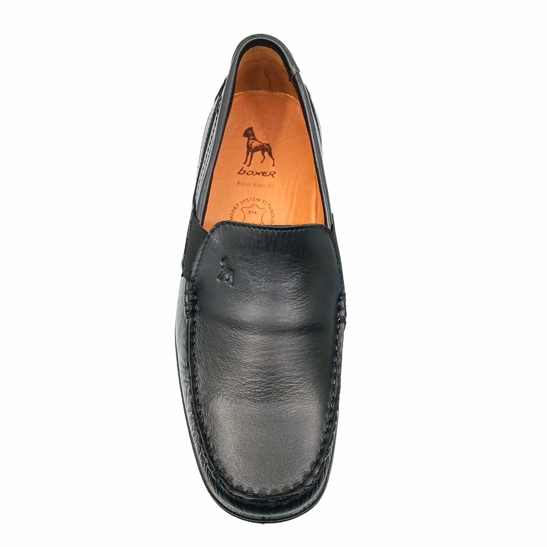 Boxer 15358 (μαύρο) ανδρικά slip-on μοκασίνια