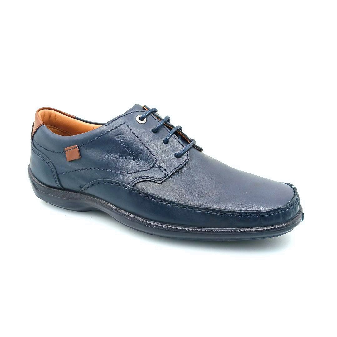 Boxer 15362 (μπλε) ανδρικά δετά μοκασίνια