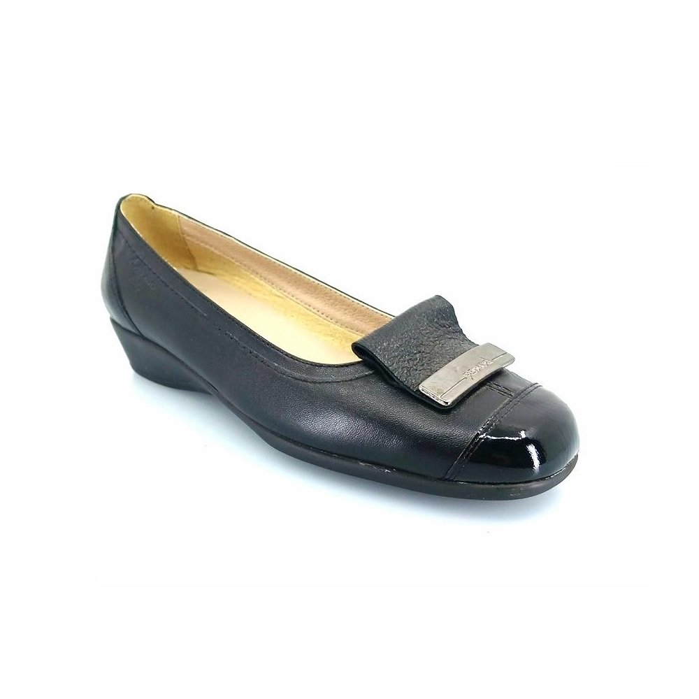 boxer-52864-black-1 Boxer 52864 (μαύρο) γυναικείες flat pumps