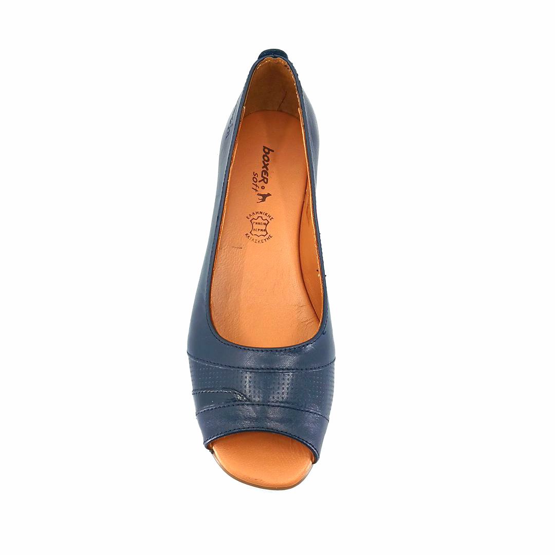 Boxer 52962 (μπλε) flat peep toes
