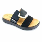Gabor 43.755.17 γυναικείες παντόφλες (μαύρο δέρμα)