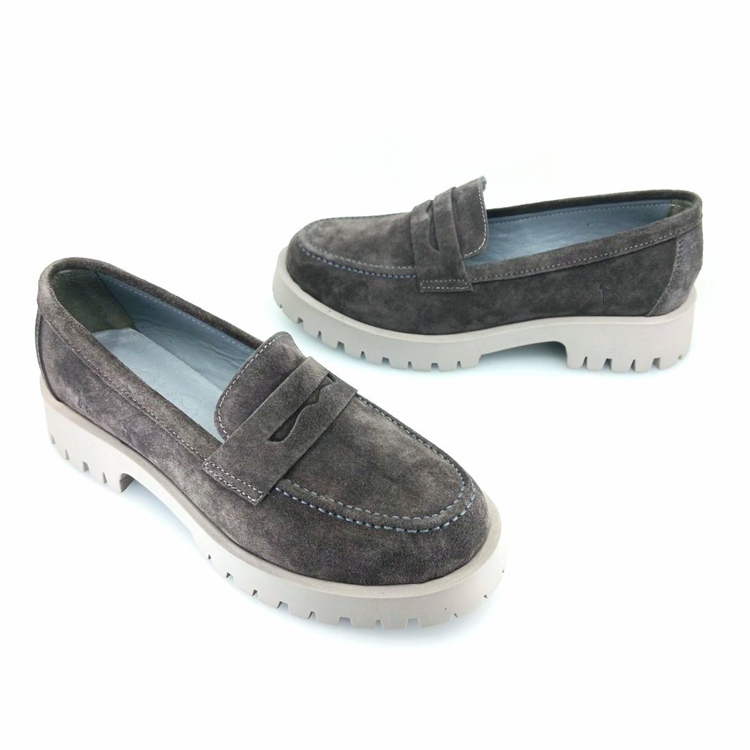 Boxer 98355 (γκρι) chunky loafers