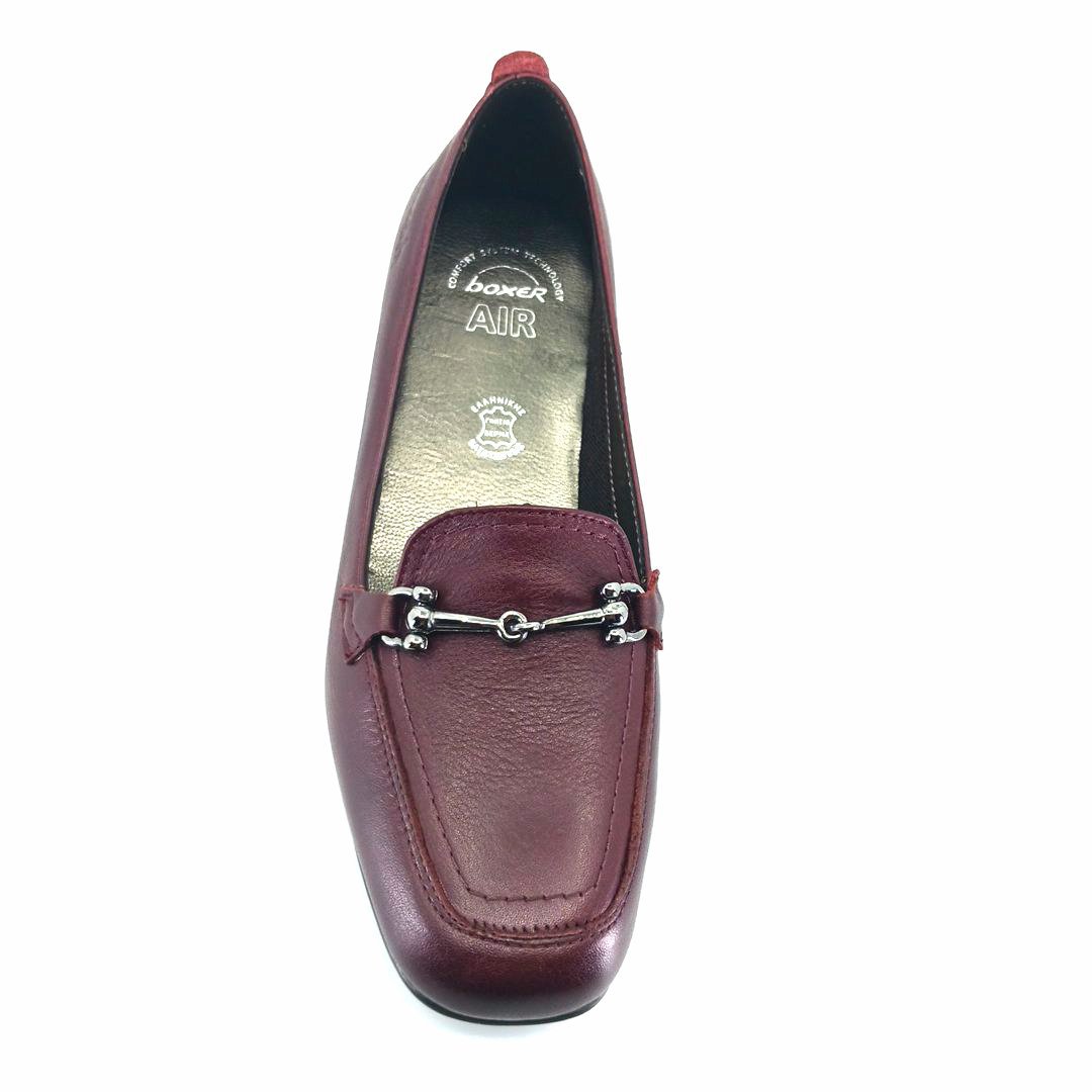 Boxer 52970 (μπορντώ) δερμάτινες γόβες