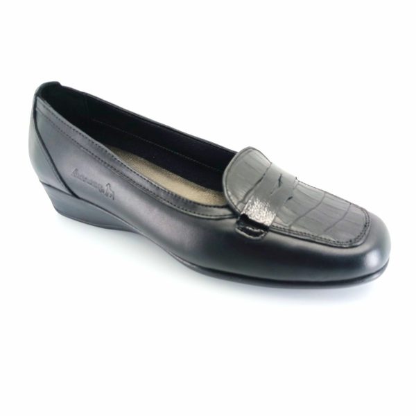 Boxer 52981 (μαύρο φολίδες) penny loafers