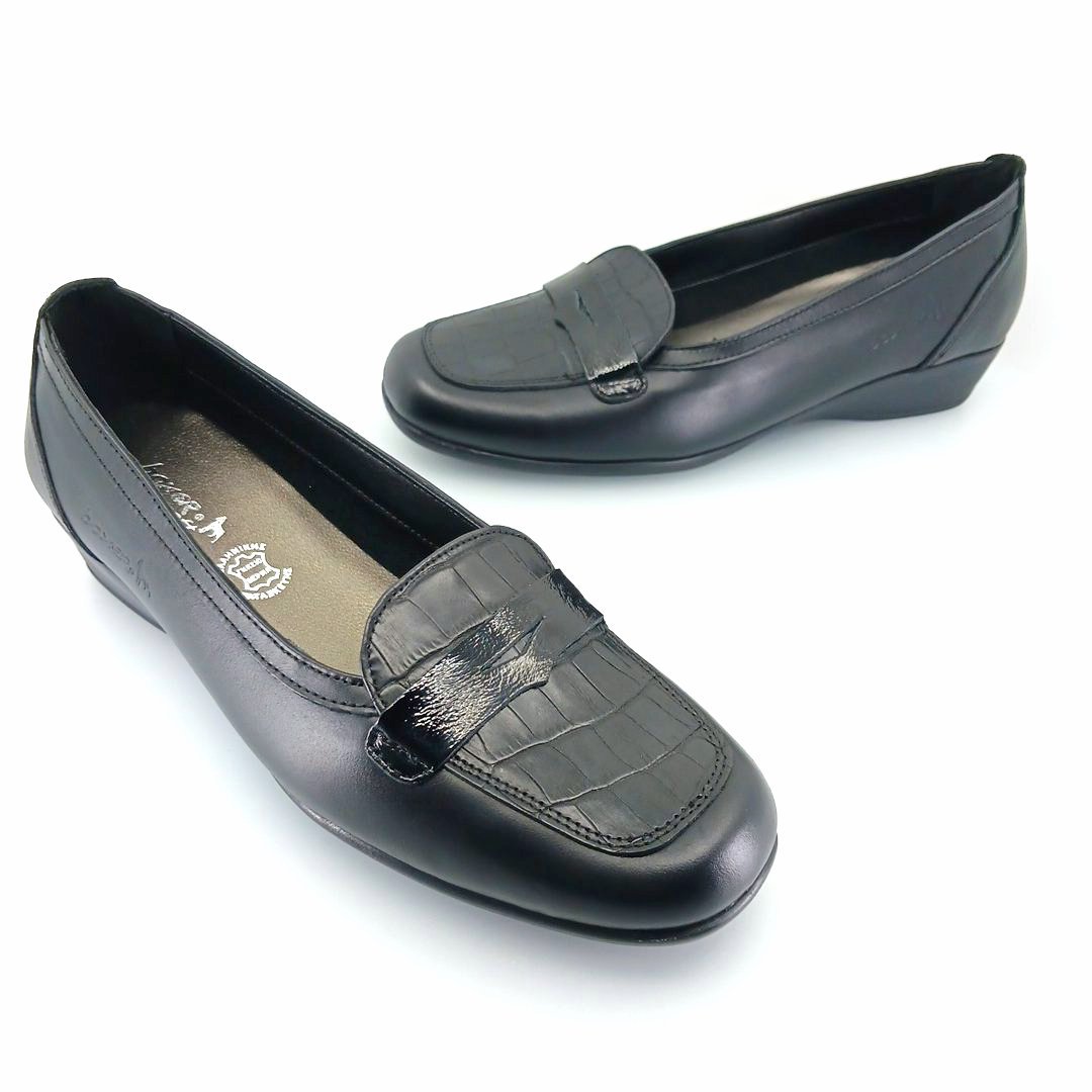 Boxer 52981 (μαύρο φολίδες) penny loafers