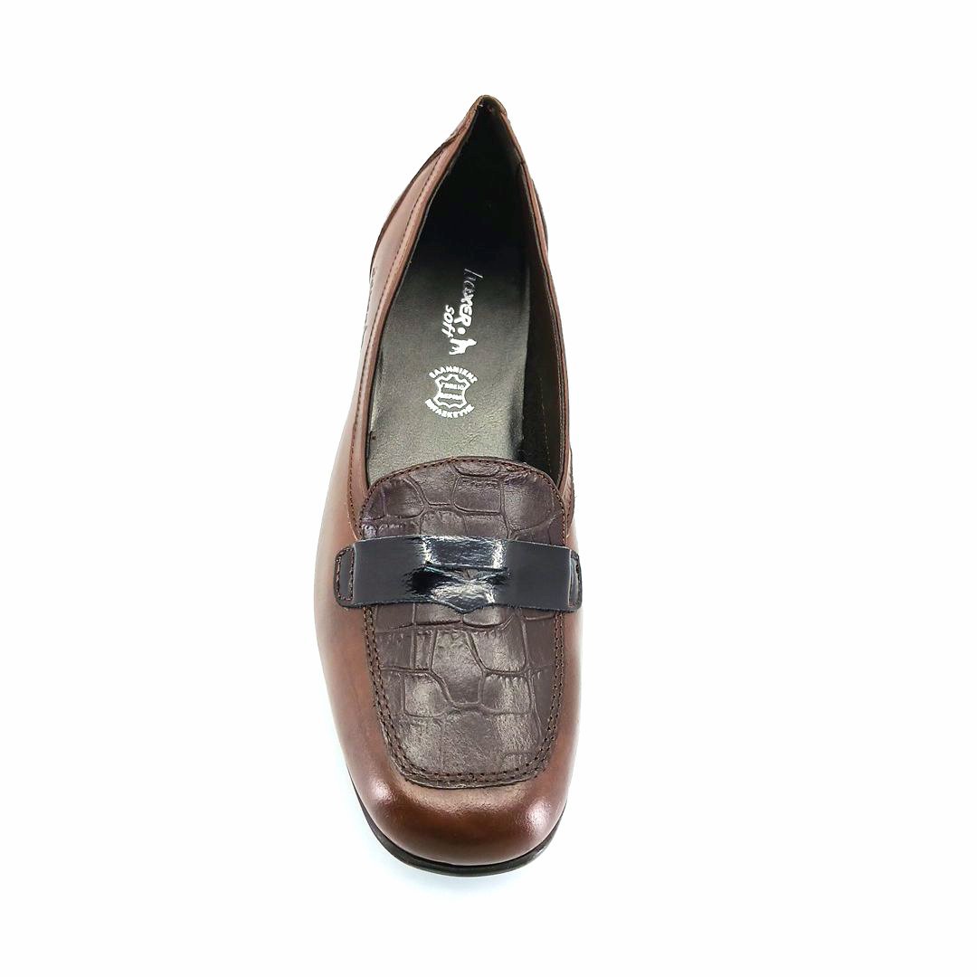 Boxer 52981 (καφέ φολίδες) penny loafers