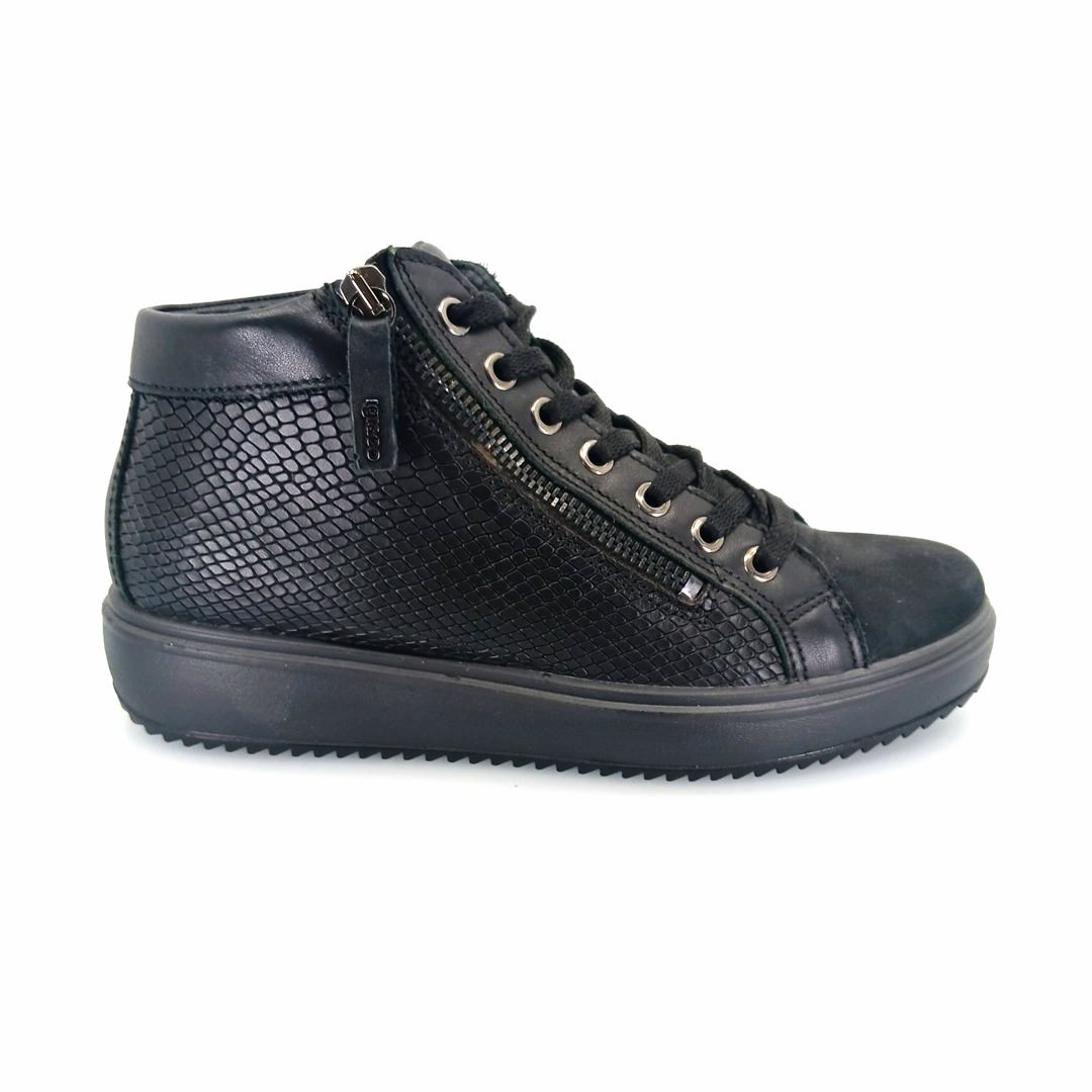 igi&co 4151100 (μαύρο) sneaker ankle boots