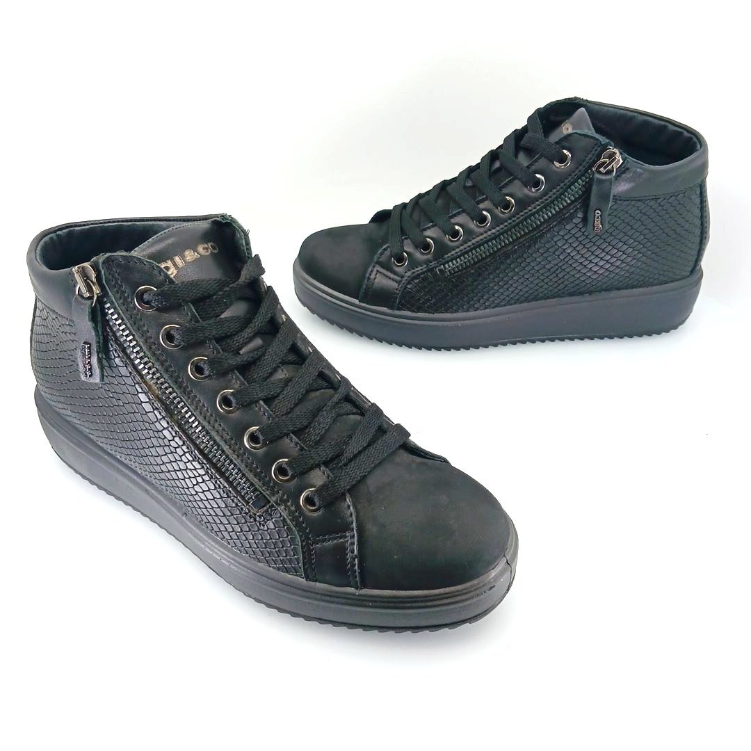 igi&co 4151100 (μαύρο) sneaker ankle boots