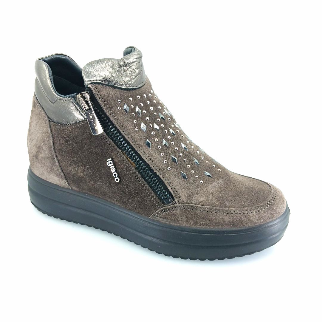 igi&co-4153811-grey-1 igi&co 4153811 (γκρι) sneaker ankle boots
