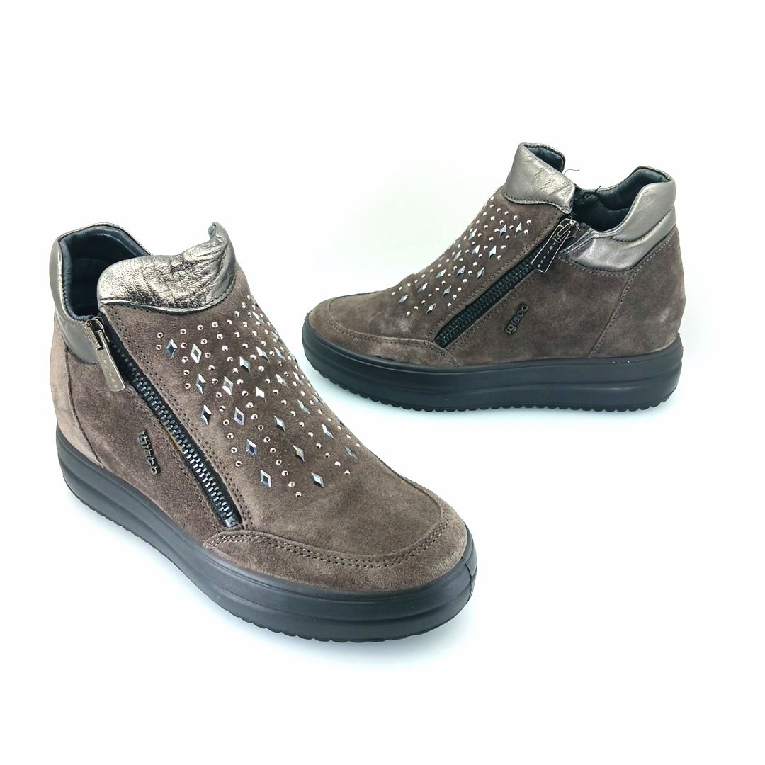 igi&co 4153811 (γκρι) sneaker ankle boots