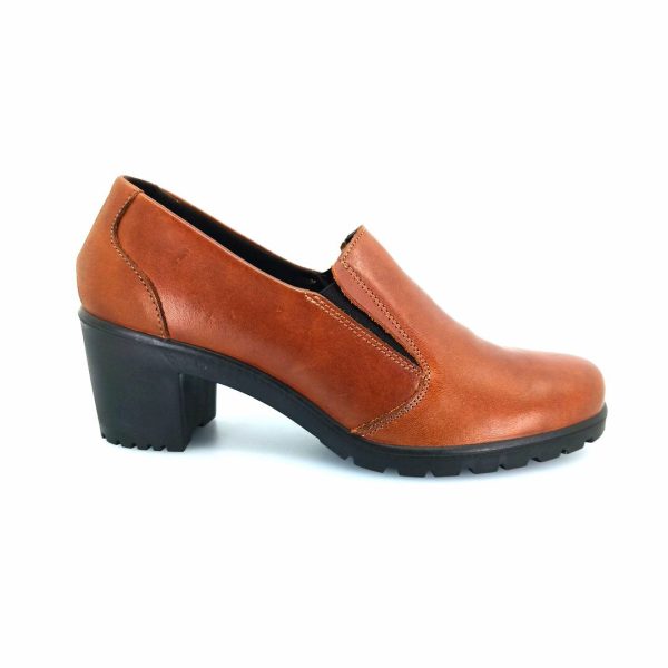 IMAC 455400 (κονιάκ) chunky heel slip-on