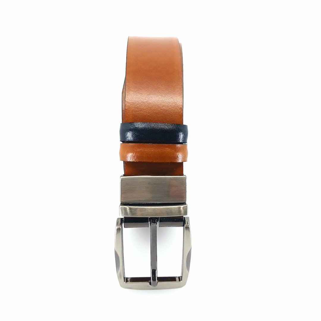 A&P Belts ανδρικές ζώνες διπλής όψης (μαύρο - ταμπα) 18.36.300