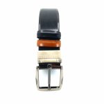 A&P Belts ανδρικές ζώνες διπλής όψης (μαύρο - ταμπα) 18.36.300
