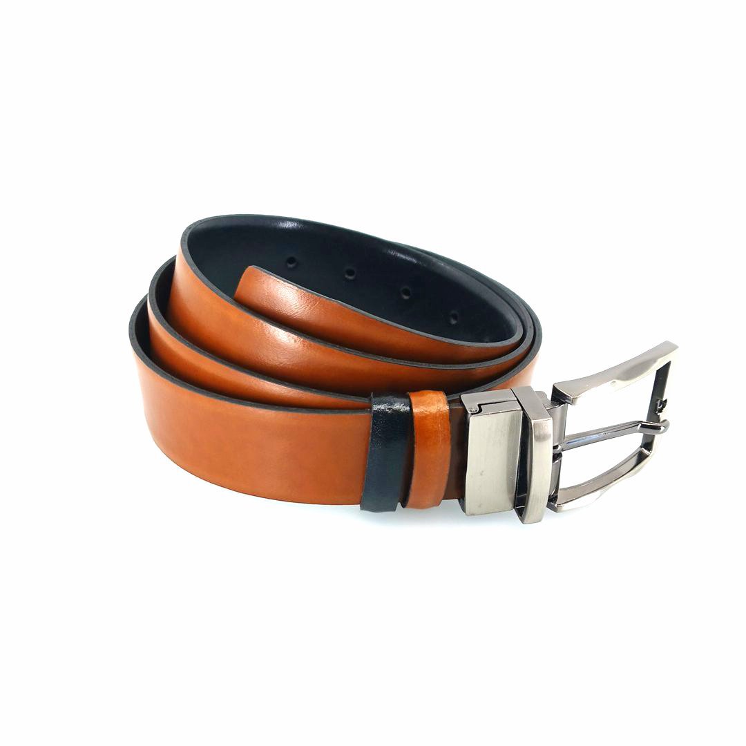 A&P Belts ανδρικές ζώνες διπλής όψης (μαύρο - ταμπα) 18.36.300