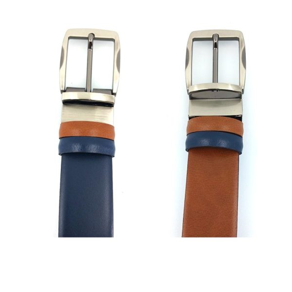 A&P Belts ανδρικές ζώνες διπλής όψης (μπλε - ταμπα) 6.22.300
