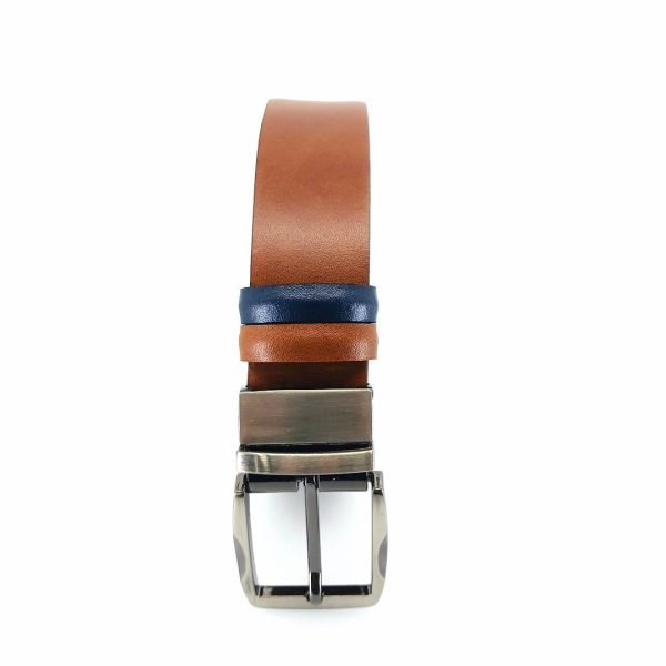 A&P Belts ανδρικές ζώνες διπλής όψης (μπλε - ταμπα) 6.22.300