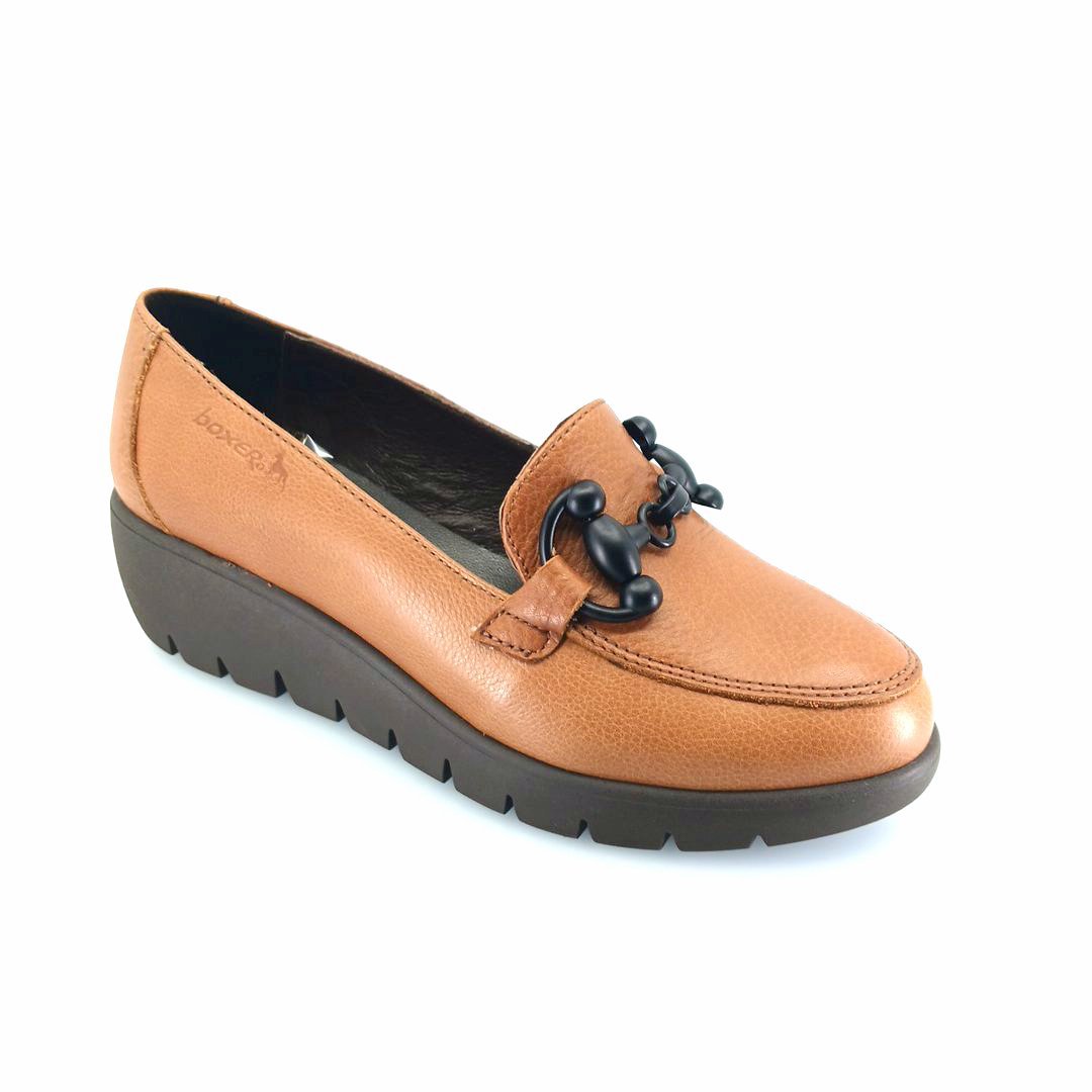 Boxer 51114 (ταμπά) chunky horsebit loafers