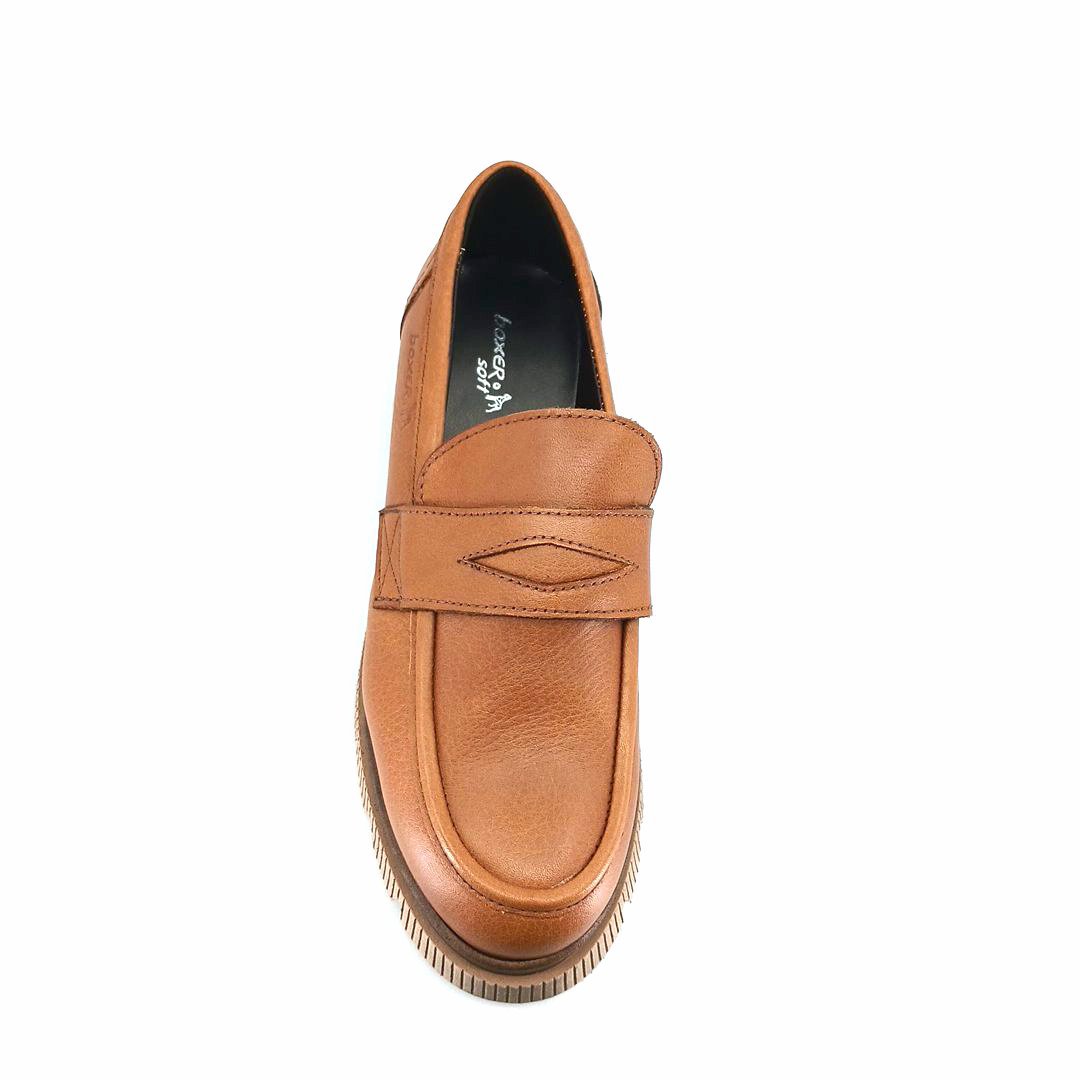 Boxer 51114 (ταμπά) chunky penny loafers