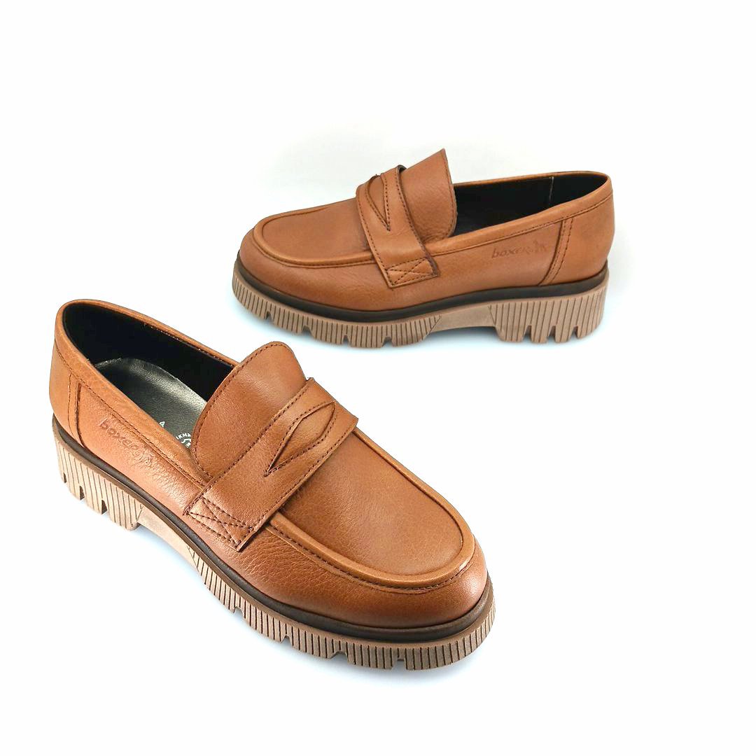 Boxer 51114 (ταμπά) chunky penny loafers