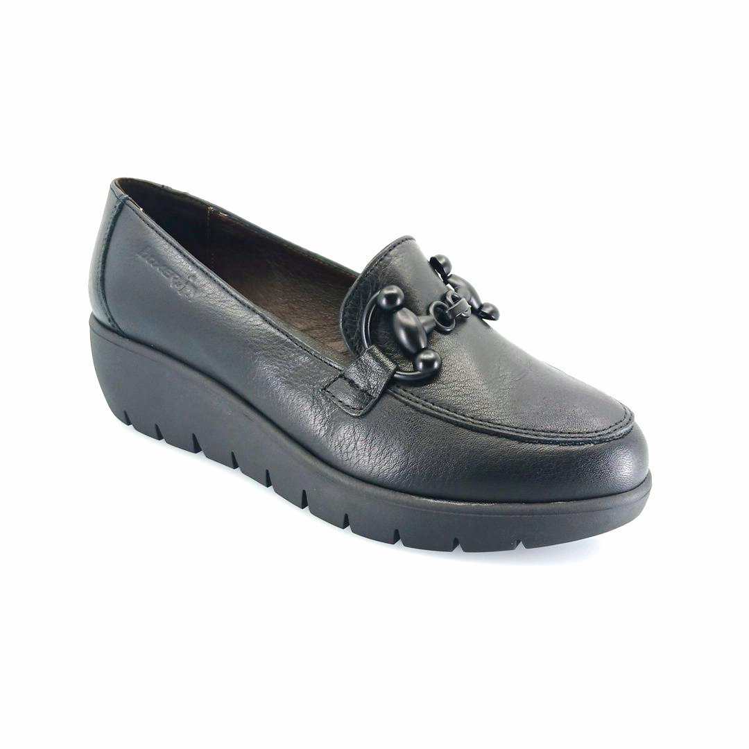 boxer-55130-black-1 Boxer 51114 (μαύρο) chunky horsebit loafers