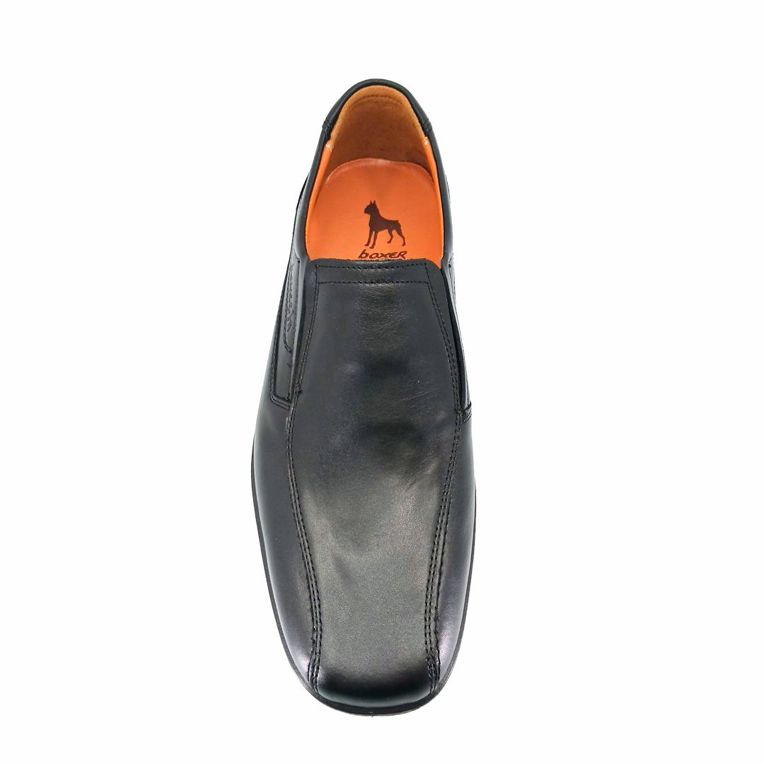 Boxer 10122 (μαύρο δέρμα) ανδρικά loafers
