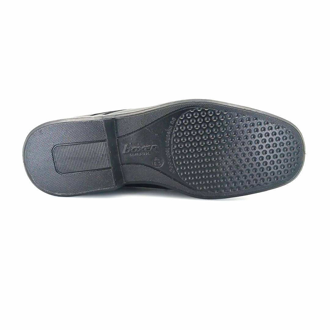 Boxer 10124 (μαύρο δέρμα) ανδρικά loafers