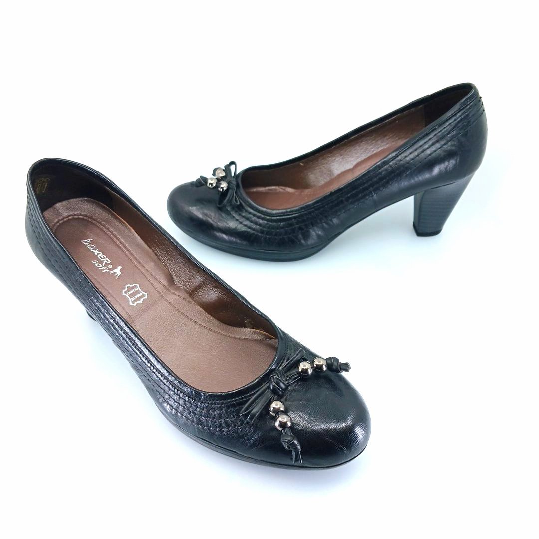 Boxer 58064 (μαύρο) δερμάτινες γόβες