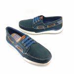 Freemood E067-103 (μπλε nubuk) ανδρικά boat shoes
