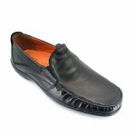 Boxer 15367 (μαύρο δέρμα) ανδρικά slip-on 