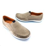 Boxer 24002 (γκρι nubuck δέρμα) ανδρικά δετά μοκασίνια