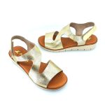 Boxer 97042 (πλατίνα δέρμα) γυναικεία σανδάλια