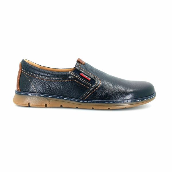 Luisetti 23320 (μπλε δέρμα) ανδρικά slip-on
