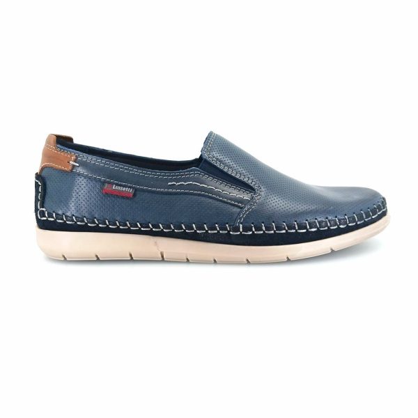 Luisetti 29505 (μπλε δέρμα) ανδρικά μοκασίνια