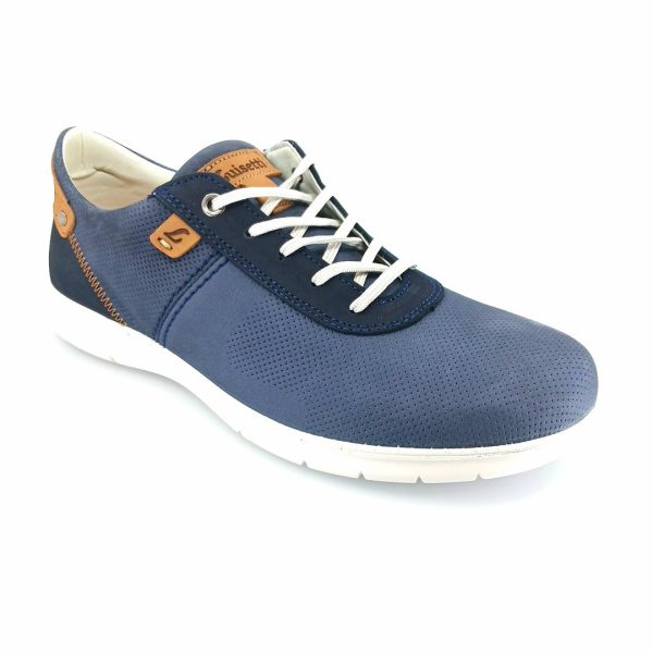 Luisetti 33809 (μπλε δέρμα) ανδρικά δετά