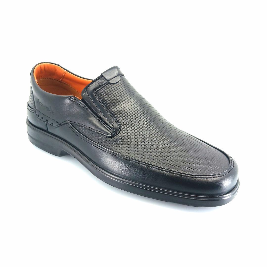 Boxer 13802 (μαύρο δέρμα) ανδρικά loafers
