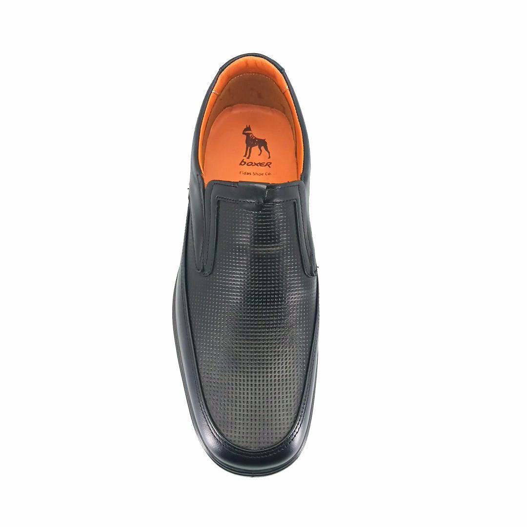 Boxer 13802 (μαύρο δέρμα) ανδρικά loafers