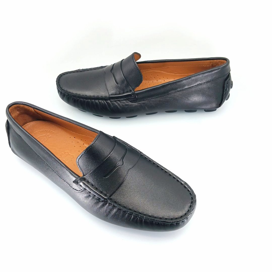 Boxer 19278 (μαύρο δέρμα) driving moccasins