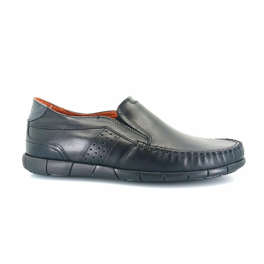 Boxer 21358 (μαύρο δέρμα) ανδρικά boat shoes