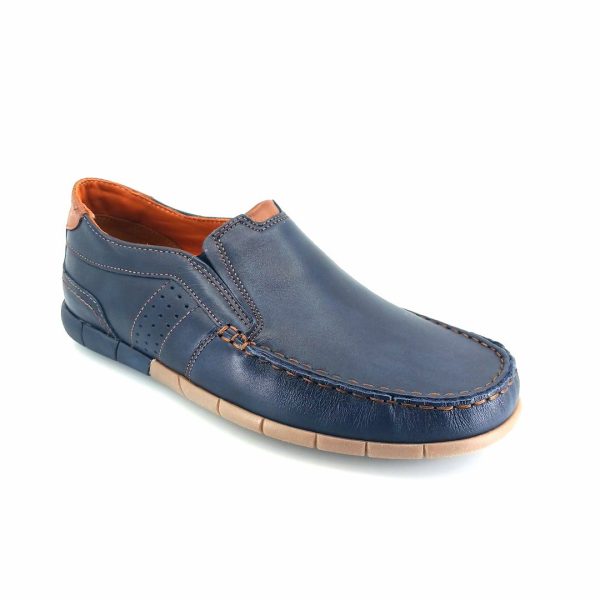 Boxer 21358 (μπλε δέρμα) ανδρικά boat shoes