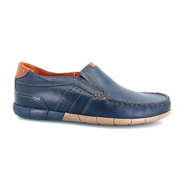 Boxer 21358 (μπλε δέρμα) ανδρικά boat shoes
