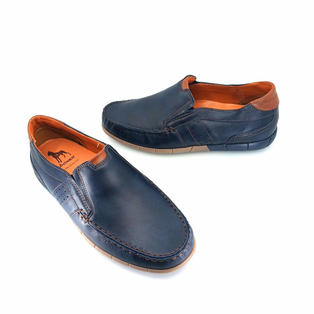 Boxer 21358 (μπλε δέρμα) ανδρικά boat shoes