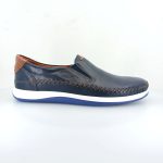 Boxer 24000 (μπλε δέρμα) ανδρικά παντοφλέ μοκασίνια