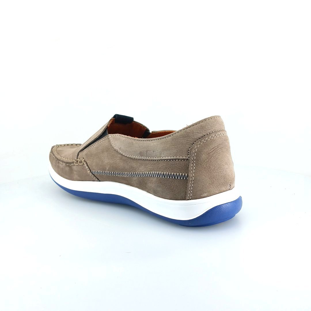 Boxer 24002 (γκρι nubuck δέρμα) ανδρικά δετά μοκασίνια