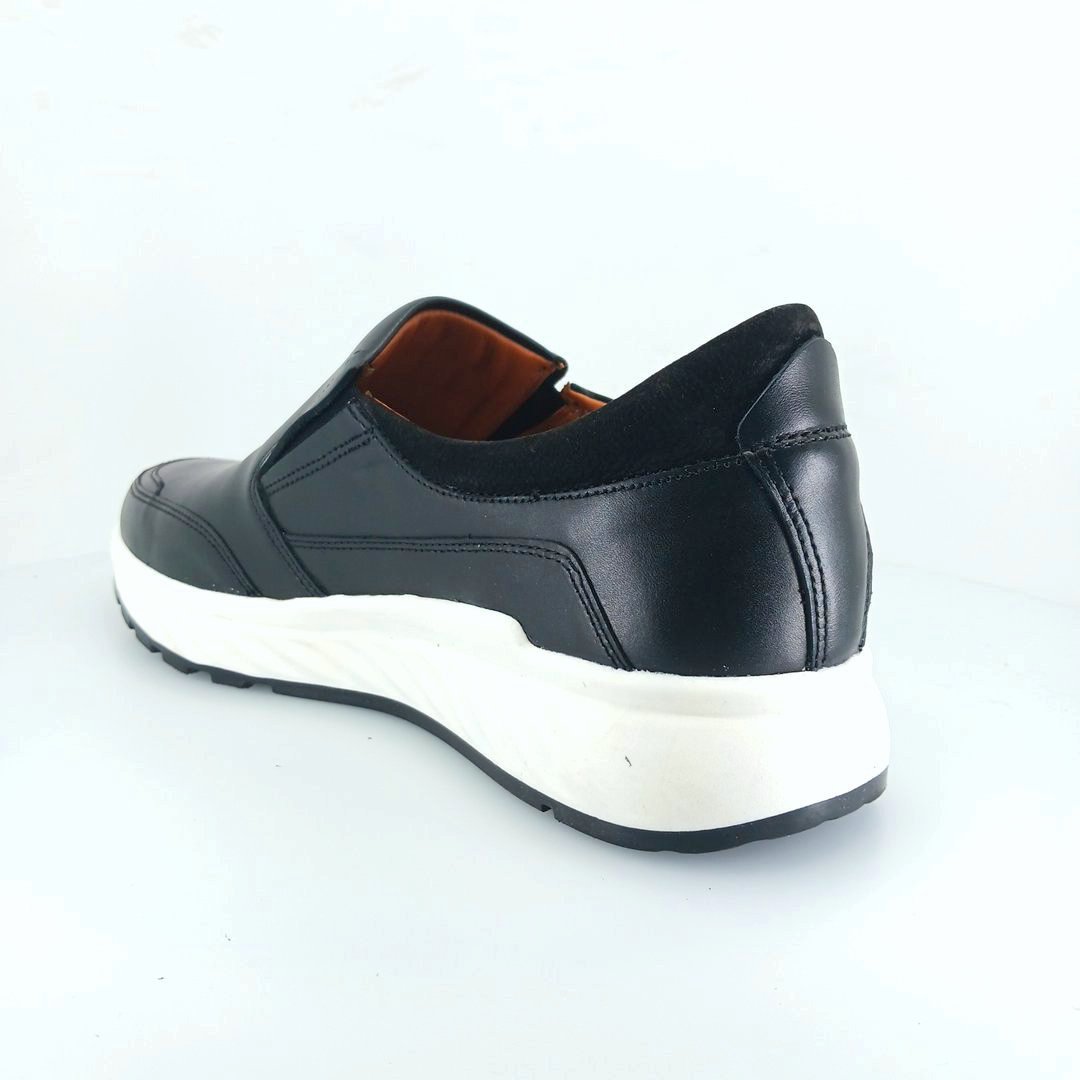 Boxer 43008 (μαύρο δέρμα) ανδρικά slip-on
