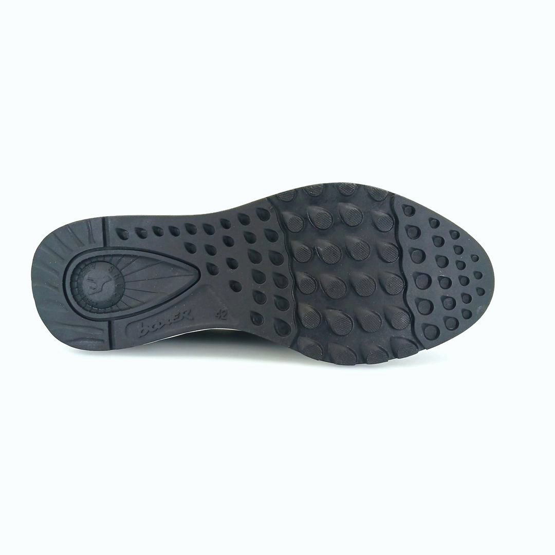 Boxer 43008 (μαύρο δέρμα) ανδρικά slip-on