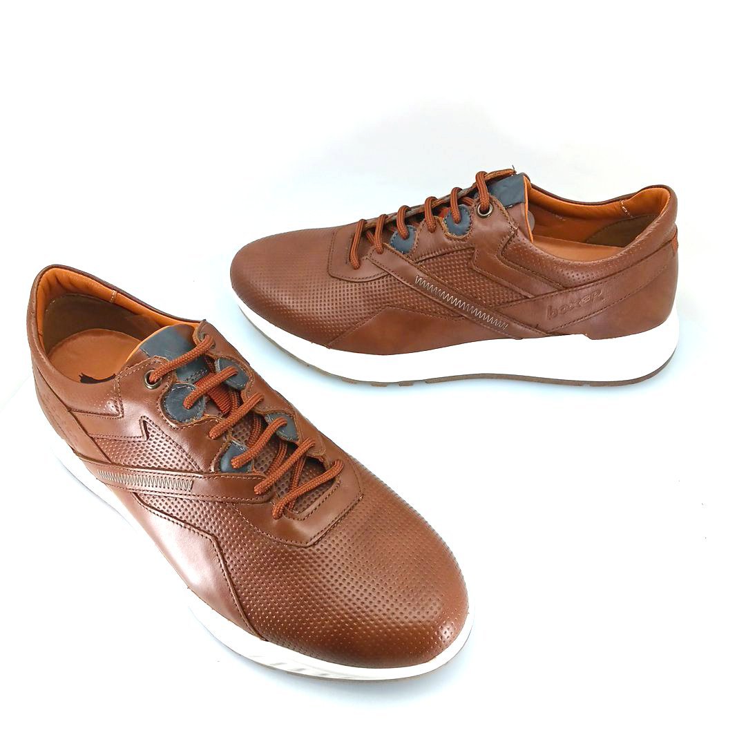 Boxer 43009 (ταμπα δέρμα) ανδρικά δετά sneakers