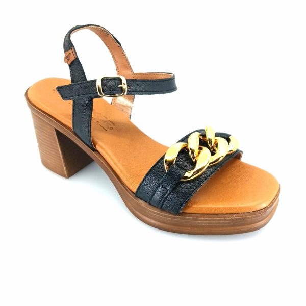 Boxer 97021 (μαύρο δέρμα) γυναικεία πέδιλα