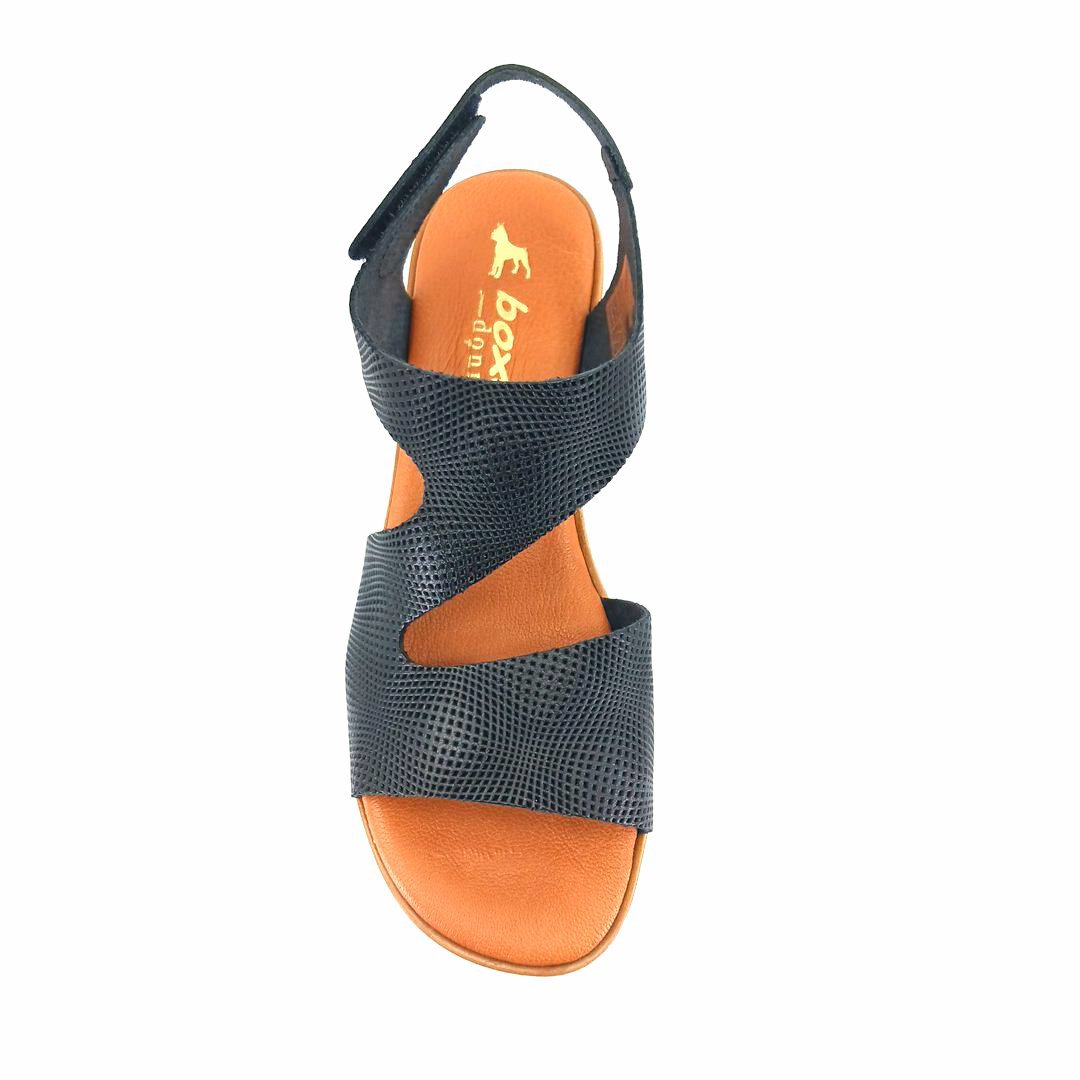 Boxer 97042 (μαύρο δέρμα) γυναικεία σανδάλια