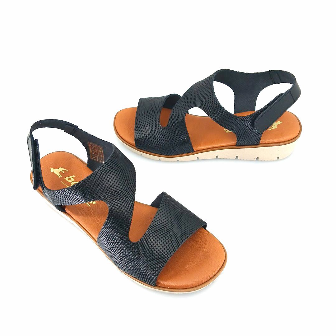 Boxer 97042 (μαύρο δέρμα) γυναικεία σανδάλια